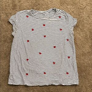 Women’s Loft Striped Top with Apples (XL)